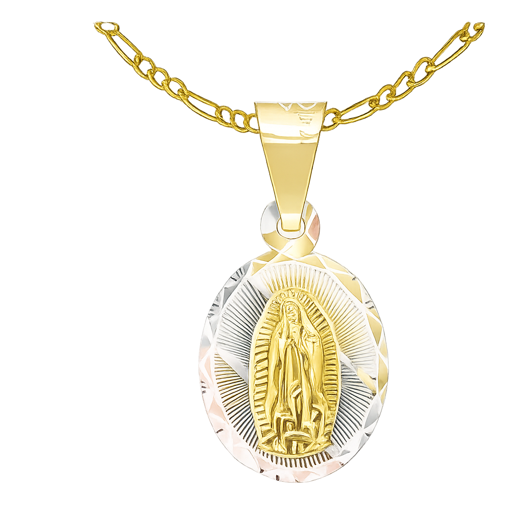 Medalla de oro laminado Virgen de Guadalupe